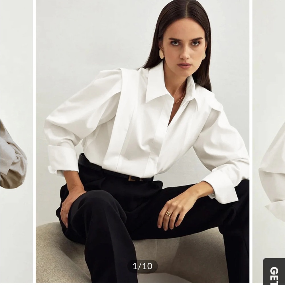 Commense NWT White Button Down Shirt